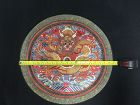 Antique Chinese embroidered imperial dragon robe roundel, rank badge