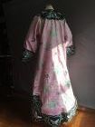 Antique Chinese embroidered Manchu silk robe with Orchid & butterflies