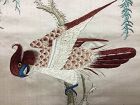 Antique Chinese Cantonese embroidered silk panel #4 广绣百鸟争鸣图光绪乙巳年