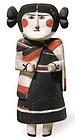 Large Hopi Polychrome Wood Female Figure