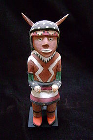 Rare Polychrome Wood Hopi Buffalo Dance Figure