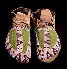 Sioux Beaded Hide Moccasins