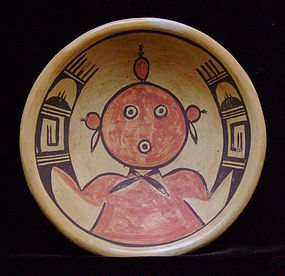 Unusual Hopi Mudhead Pottery Vessel