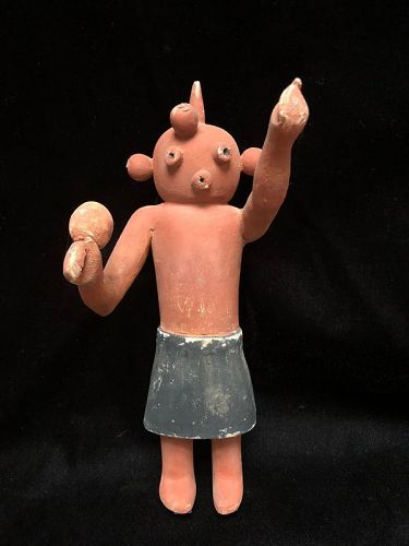 Hopi Polychrome Kachina doll Koyemsi, The Mud Head Clown
