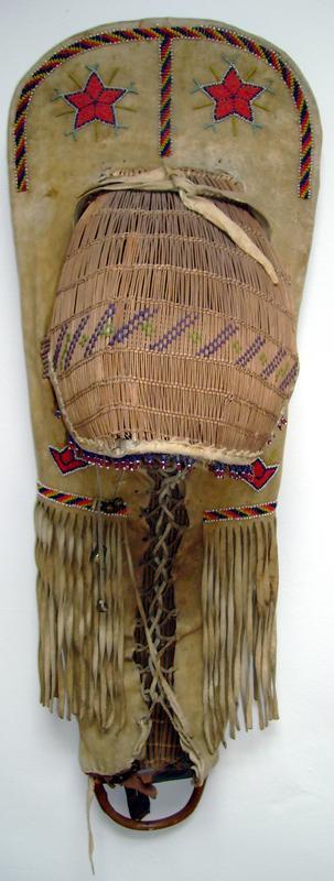 Paiute Beaded Full Size Baby Carrier c. 1900