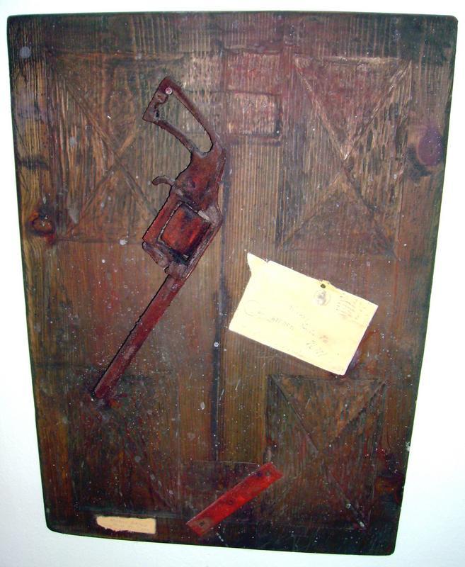 Alan Kessler &quot;Hanging Gun&quot; Oil on Wood