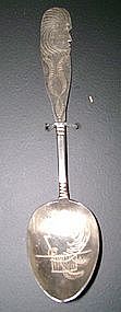 Rare Navajo Rocker Engraved Profile Spoon