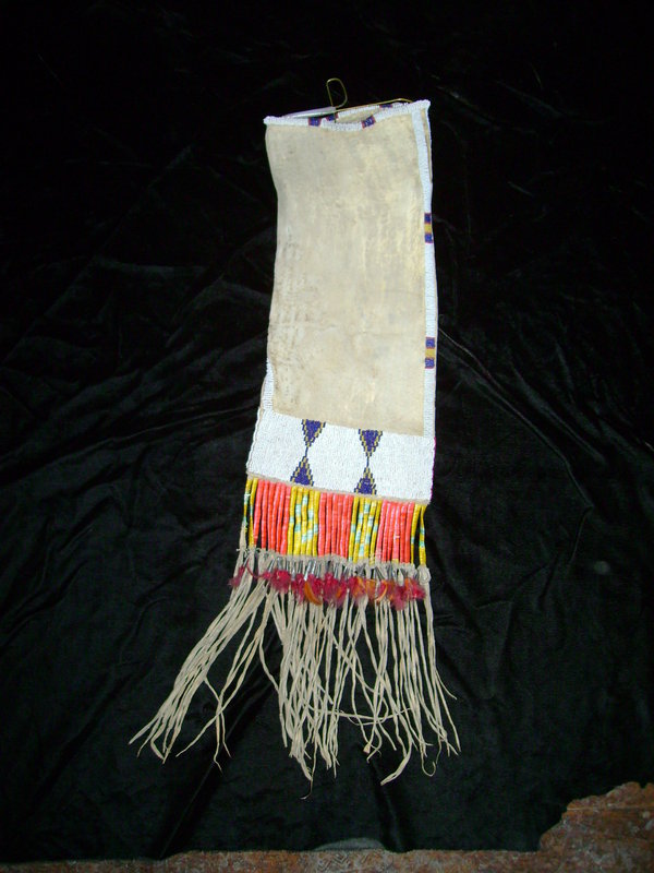 Mandan Hide Beaded Tobacco Bag