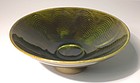 Medieval Green Kushime Shallow Teabowl (1107tb)