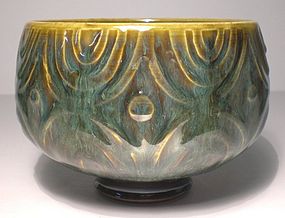 Haiyu & Temmoku Etched Porcelain Teabowl (1124tb)