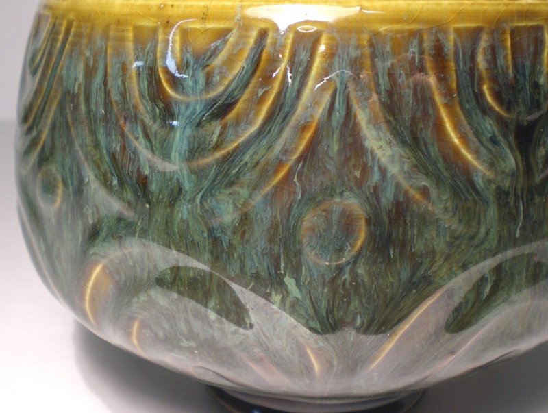 Haiyu &amp; Temmoku Etched Porcelain Teabowl (1124tb)