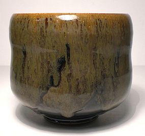 Temmoku & Partridge Feather Glazed Teabowl (1128tb)