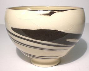 Ido-gata Suminagashi Style neriage teabowl (1144tb)