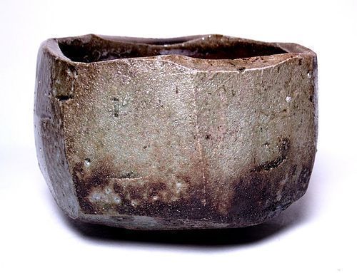 LARGE YAKISHIME WOOD FIRED CHAWAN BY KONNO HARUO