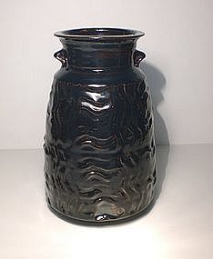 Temmoku Masame Textured Vase