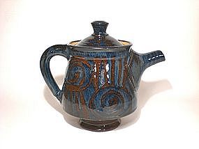 Ame & Cobalt Decorated Teapot