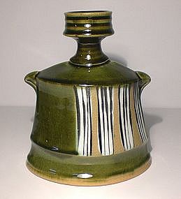 Oribe Striped Dotaku Vase