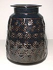 Temmoku Archaic Impressed Vase