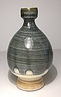 Ao Glazed "Imprint" Tokkuri Sake Bottle