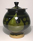 Rich Rozome Style Covered Jar With Two Lids