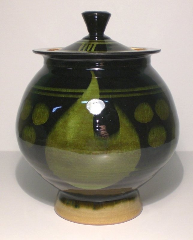 Rich Rozome Style Covered Jar With Two Lids