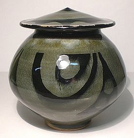 Ao Glazed Cap jar; "Orbis" Design