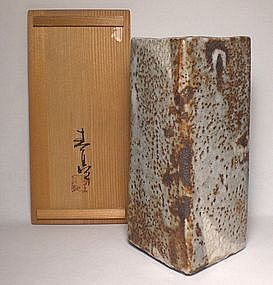 Kato Shuntei Square Shino Vase