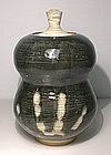 Ao Hakeme Gourd Covered jar