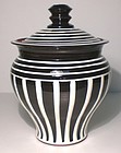 B&W Terra Cotta Ionic Covered Jar
