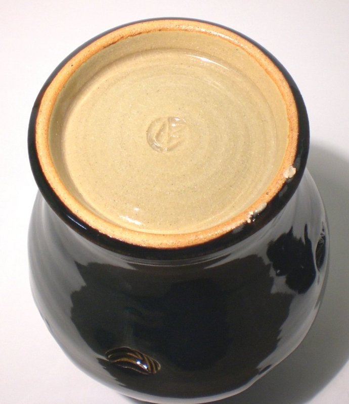 Temmoku &amp; Haiyu Stamped Cap Jar