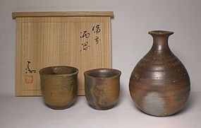 Bizen Sake Set By Isezaki Mitsuru