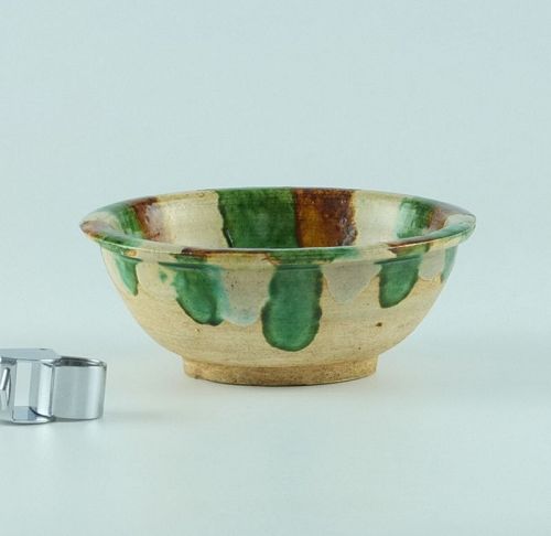 A Chinese Sancai glazed bowl, Tang dynasty