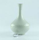 A Korean white glazed bottle vase, Joseon dynasty