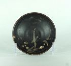 A Chinese, Jizhou , splashed black bowl; Song dynasty