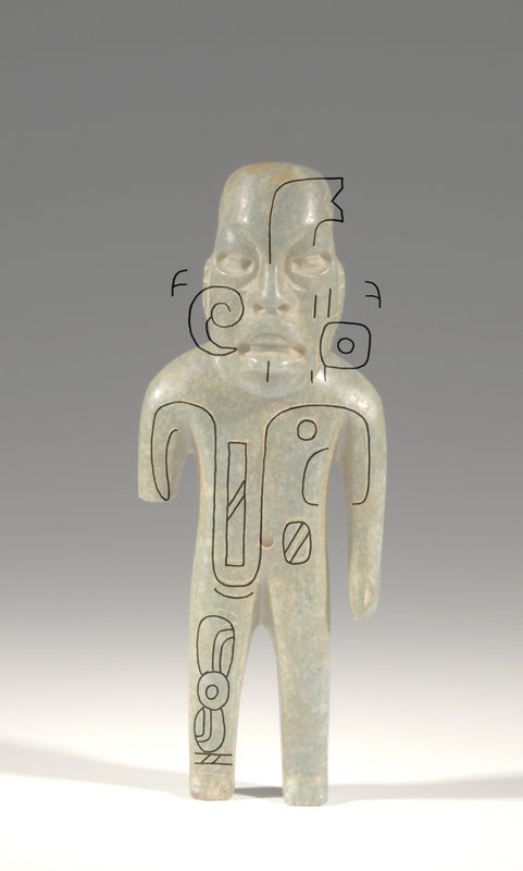 Olmec Jade Standing Figure 5 1/4&quot; 1200-600BC COA