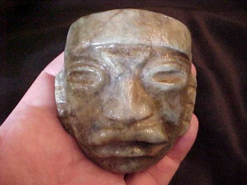 Olmec Jade Mask 1200BC-600BC