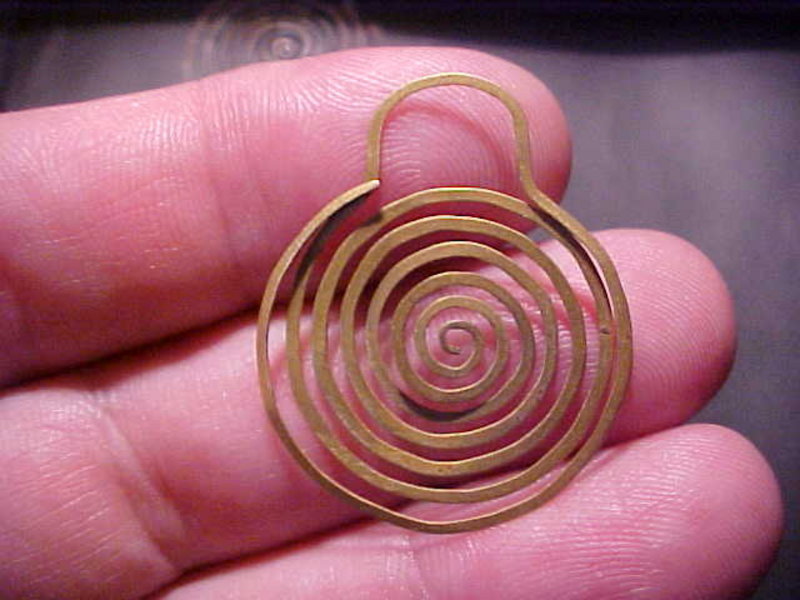 Nayarit Gold and Silver Spiral Pendants C100-800AD