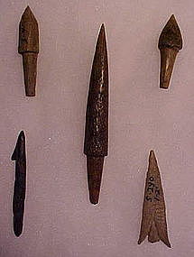 Bone Points from Columbia River, Oregon, Pictured