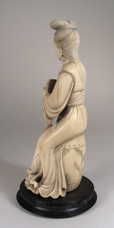 Chinese Ivory Carving, Woman Musician