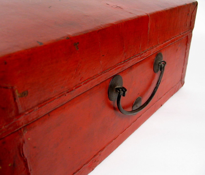 Chinese Leather Document Chest