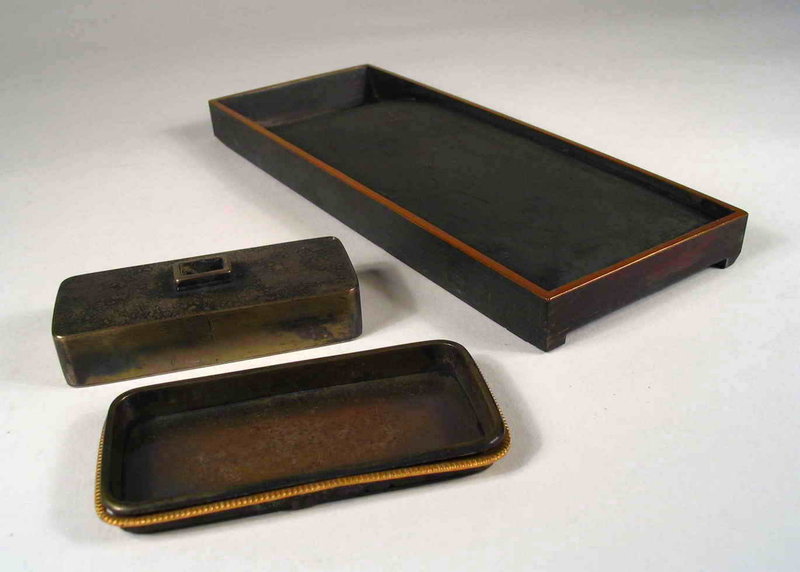 Complete Japanese Lacquer Suzuri-bako Writing Box, Meij