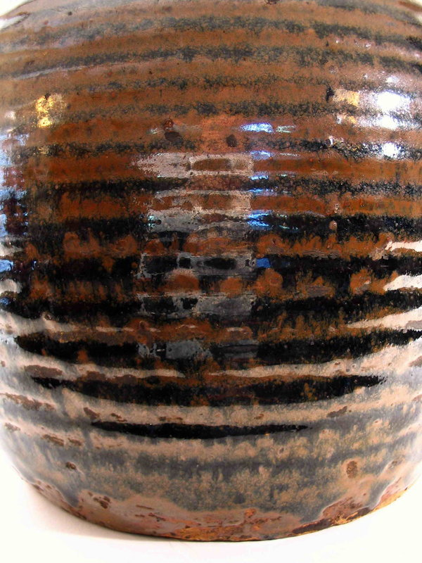Chinese Jin Dynasty Brown &amp; Black Glazed Stoneware Pot