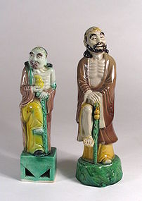 Chinese Porcelain Figures of Immortal Li T'ieh-kuai