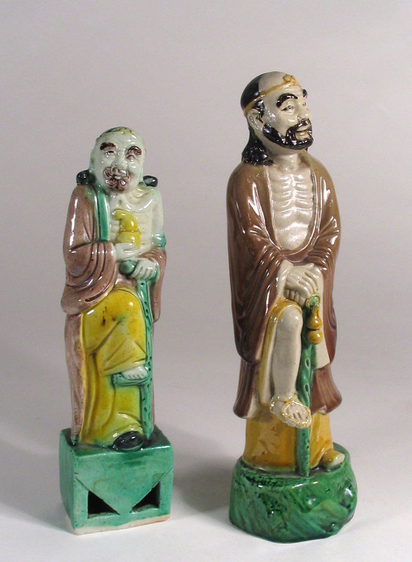 Chinese Porcelain Figures of Immortal Li T'ieh-kuai