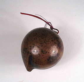 Antique Chinese Copper Peach Box Toggle, 18th C.