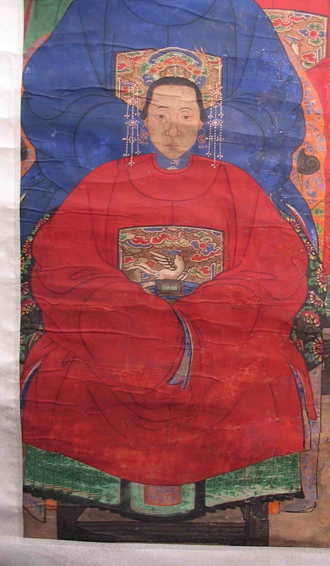 Large Chinese Generational Ancestor Portrait, Qing
