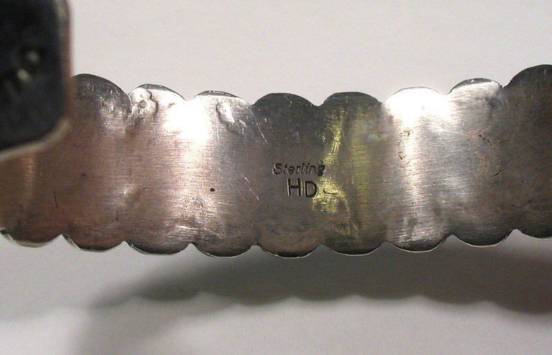 Navajo Silver Turquoise Bracelet By Henry Davis