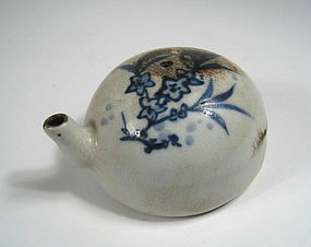 Blue & White Chinese Scholar’s Water Dripper, Qing