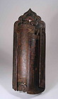 Chinese Scroll Form Wood Incense Holder, 18th C.