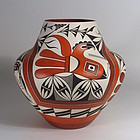 Large Acoma Olla with Parrots, Adrian Vallo